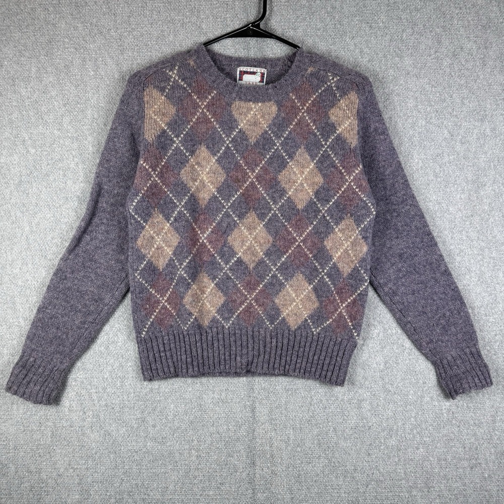 Scotland Yard Sweater Women's Size Medium Cottagecore 100% Wool Sweater Granny